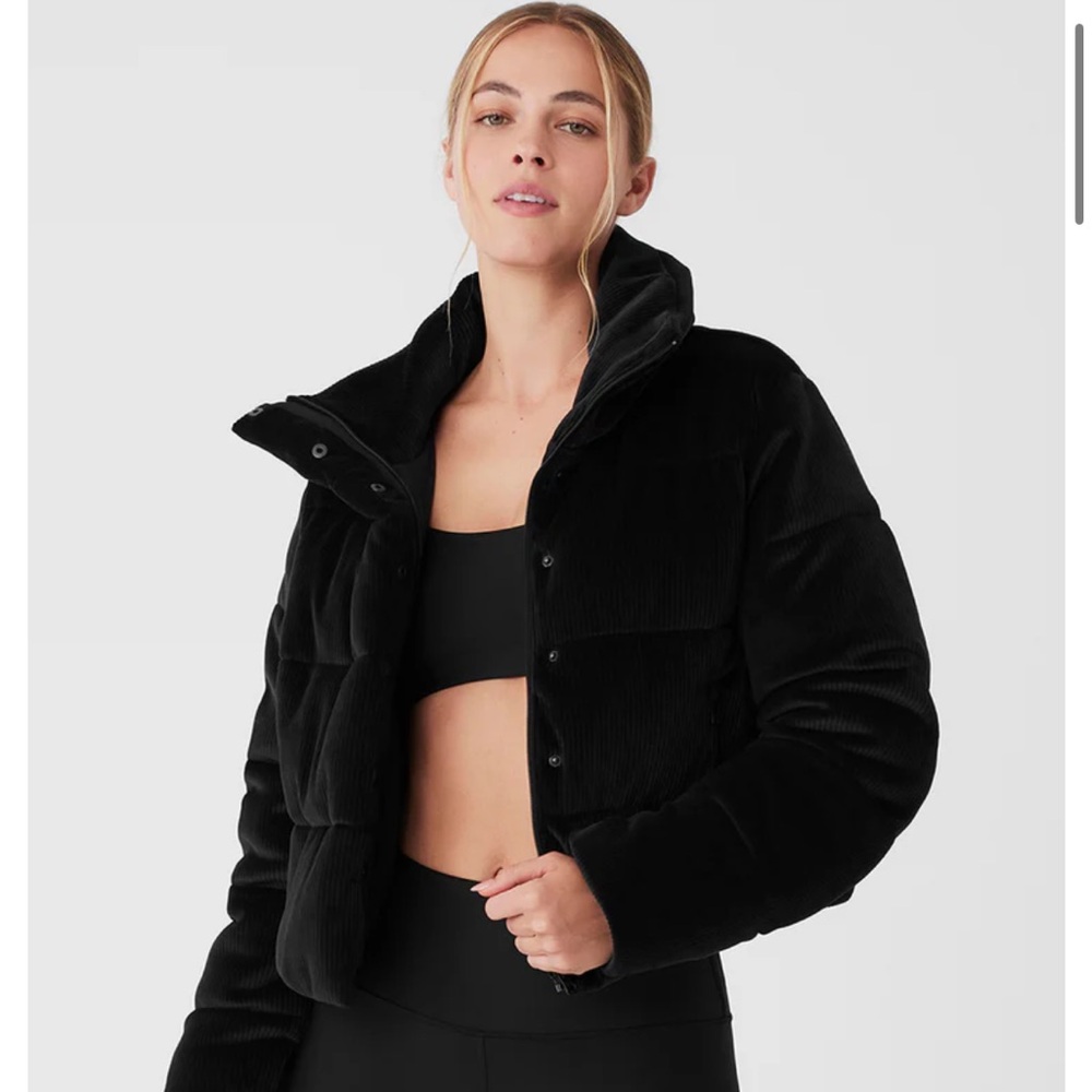 Ribbed Velour Gold Rush Puffer